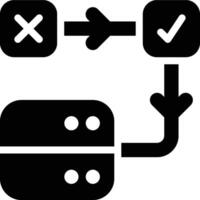 DNS Spoofing, DNS Poisoning Glyph Solid Icon vector