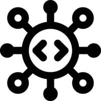 Malware, Malicious Code Outline Icon vector