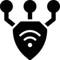 Network Security, Internet Security Glyph Solid Icon vector