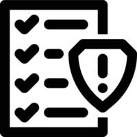 Risk Assessment, Risk Management, Cyber Security Outline Icon vector