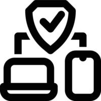 Information Technology Security Outline Icon vector