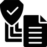 Data Security, Information Security Glyph Solid Icon vector