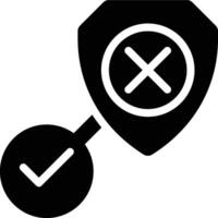 False Positive, Incorrect Glyph Solid Icon vector