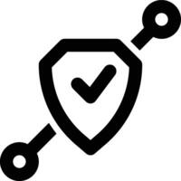 End to End Cyber Security Outline Icon vector