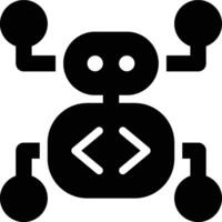 Botnet, Bot Glyph Solid Icon vector