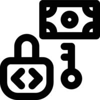 Ransomware Attack, Cyber Attack Outline Icon vector