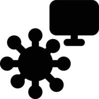 Computer Virus, Malware Glyph Solid Icon vector