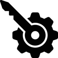 Access Control, Access Rights Glyph Solid Icon vector