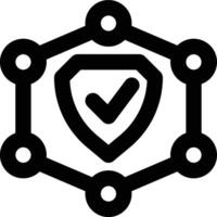 Security Architecture, Computer Security, Cyber Security Outline Icon vector