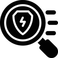 Vulnerability Scanner Glyph Solid Icon vector