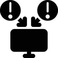 Cyber Attack, Computer Attack Glyph Solid Icon vector