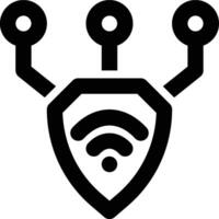 Network Security, Internet Security Outline Icon vector
