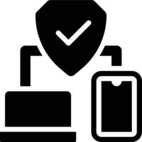 Information Technology Security Glyph Solid Icon vector