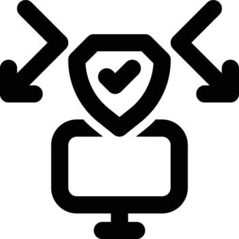 Intrusion Prevention System, IPS, Block Outline Icon vector