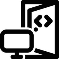 Backdoor, Bypass, Programming Outline Icon vector