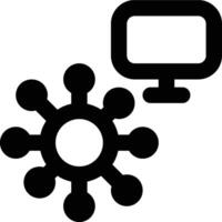Computer Virus, Malware Outline Icon vector