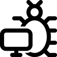 Bug, Defect, Computer Malware Outline Icon vector