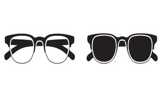Stylish eyeglasses and sunglasses silhouette design vector