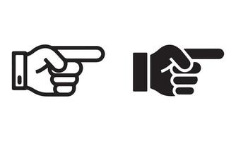 Two Hands Pointing in Opposite Directions vector