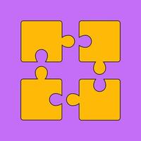 Puzzle icon. Teamwork symbol. Plugins sign. Flat design. illustration vector