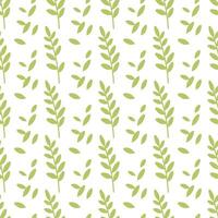 Seamless pattern with green leaves. Modern abstract floral background with leaves. For packaging eco-friendly goods, textiles, and tableware patterns. vector