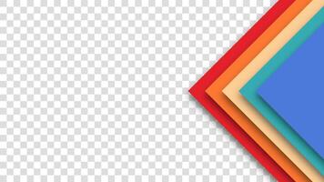 Bold retro background with dynamic geometric layers. 1970s 1980s 1960s colors create a futuristic aesthetic. Great for creative visuals and artistic branding. vector