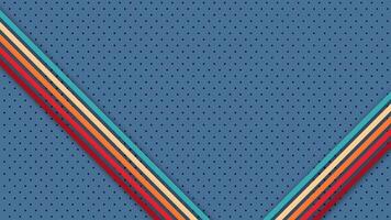 Abstract retro design with colorful lines in 1970s, 1980s, and 1960s futuristic style. Funky tech background for modern or vintage themes. vector