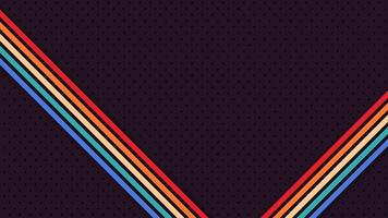 Retro futuristic design with colorful lines inspired by the 1970s, 1980s, and 1960s. Funky abstract background for innovative projects. vector