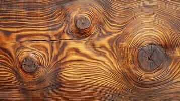 Detailed wooden surface with natural knots and textured grain patterns photo