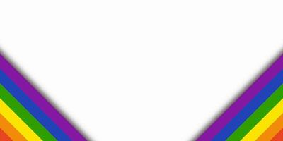 Vibrant LGBTQ pride ribbon in abstract style with rainbow colors on white background. Perfect for Pride Month, History Month, or text placement. vector