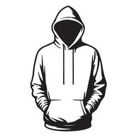 Anonymous Silhouette Hoodie Image for Mystery and Urban Designs vector
