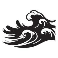 Simple Silhouette Sea Wave Design for Modern Projects vector