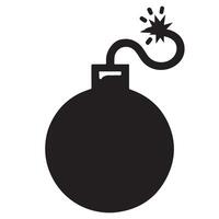Bomb with Short Burning Fuse Illustration Implies Immediate Danger vector