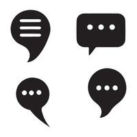 Communication Bubble Icons for Messaging and Chat Applications vector