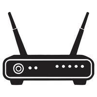 Router Silhouette Illustration for Network and Connectivity Designs vector