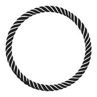 Rope circle illustration nautical theme and decorative element vector