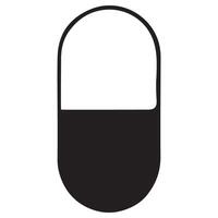 Medical Capsule Pill Silhouette Design for Health Related Projects vector