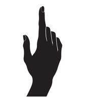 Index Finger Pointing Up Illustration Silhouette for Guidance and Selection vector