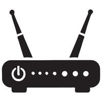 Detailed Router Silhouette Perfect for Tech Graphic Elements vector
