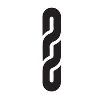 Simple Chain Link Illustration A Symbol of Connection Strength vector