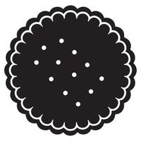 Detailed Cracker Biscuit Silhouette Illustration for Food and Snack Concepts vector