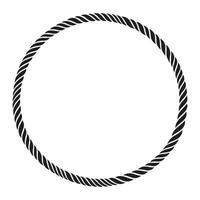 Circle Rope Silhouette Graphic Download Rustic Border Design Element vector