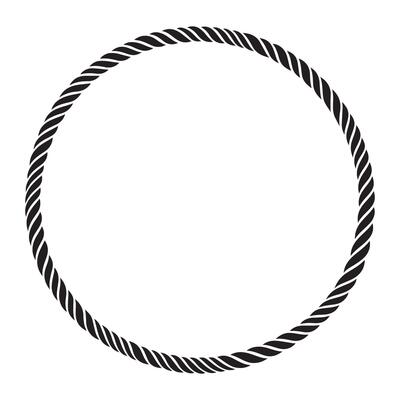 Circle Rope Silhouette Graphic Download Rustic Border Design Element