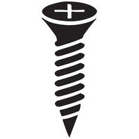 Precision Screw Head Silhouette Graphic For Precise Project Designs vector