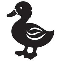 Duck Silhouette Simple Illustration Decorative Graphic Design vector