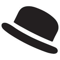 Stylish Bowler Hat Silhouette Image Graphic Design Resource vector