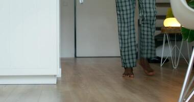 A man is preparing for breakfast at home video