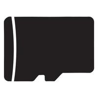Micro Secure Digital SD Card Silhouette File Illustration vector