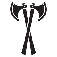 Crossed Axes Design Representing Strength, and Determination vector
