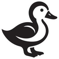 Adorable Duck Silhouette Illustration Nursery Decor Projects vector